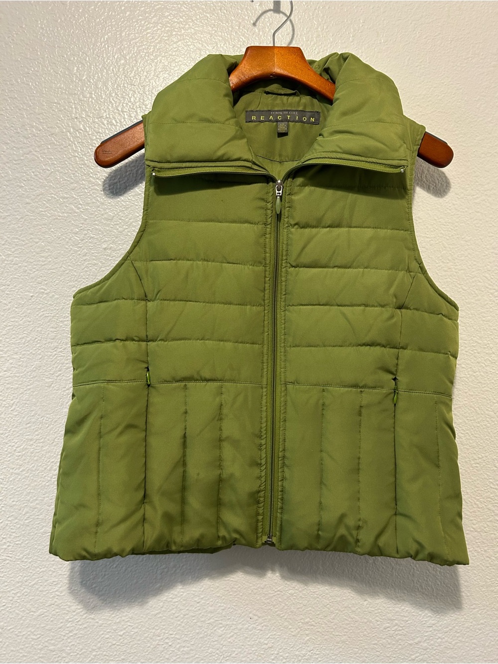 Kenneth Cole Reaction Olive Quilted Puffer Vest